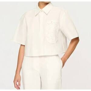 NEW CLEA flavio boxy shirt in off white